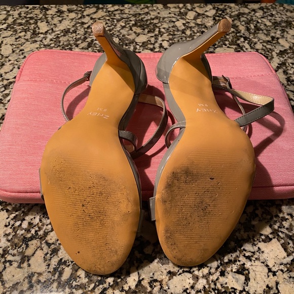 ZriEy Stiletto Heels in Grey Size 9M - Picture 5 of 5